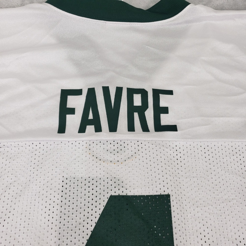 Reebok Green Bay‎ Packers Brett Favre 4 NFL Jersey White Men's XL Football Shirt - Picture 3 of 10